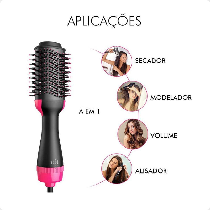 Escova Secadora - Seca, alisa e modela o cabelo